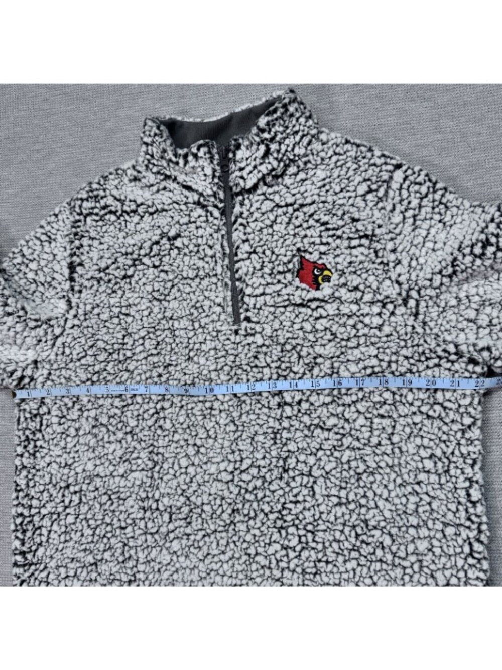 North & Acrux 1/4 Zip Jacket Womens Gray Cardinal Sherpa Pullover Long Sleeve XL - Picture 9 of 12